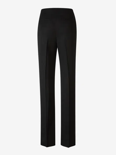 Alexander Mcqueen Satin-trim Trousers In Black