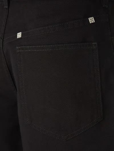 Givenchy Low Crotch Wide Jeans In Black