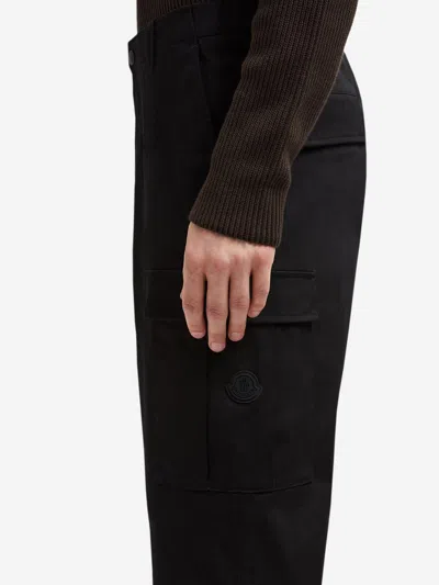 Moncler Straight Cargo Pants In Black