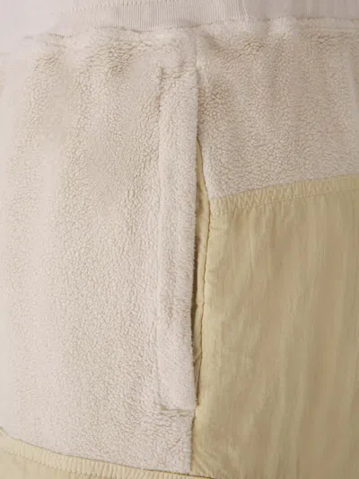 Stone Island Logo Plush Joggers In Neutral