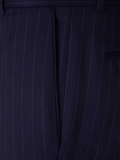 Givenchy Striped Wool Pants In Blue