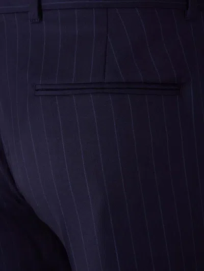 Givenchy Striped Wool Pants In Blue
