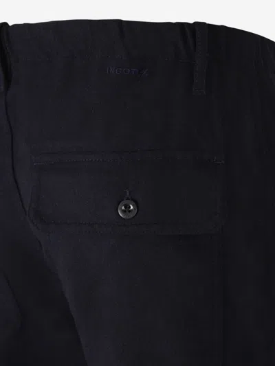Incotex Cargo Flannel Trousers In Black
