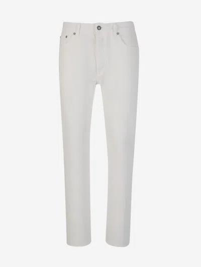 Palm Angels Monogram Straight Jeans In White
