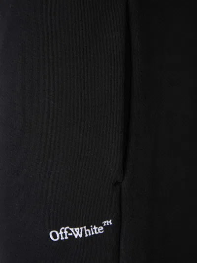 Off-white Diag-stripe Embroidered Track Pants In Black