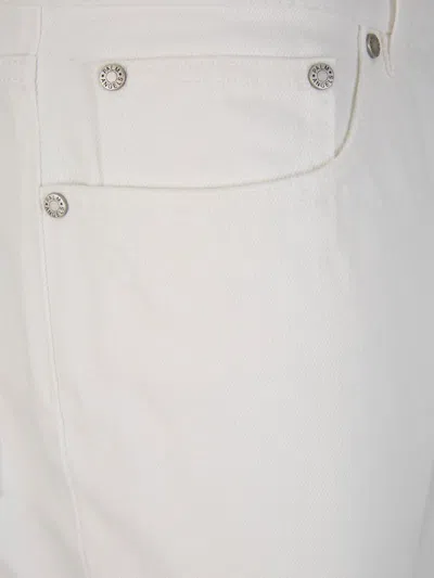 Palm Angels Monogram Straight Jeans In White