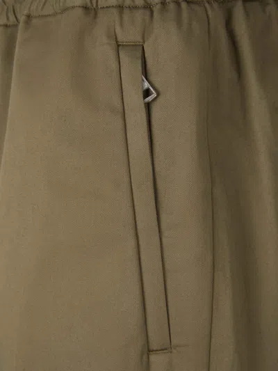 Moncler Side Slit Bermuda Shorts In Green