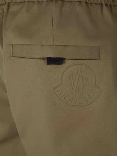 Moncler Side Slit Bermuda Shorts In Green