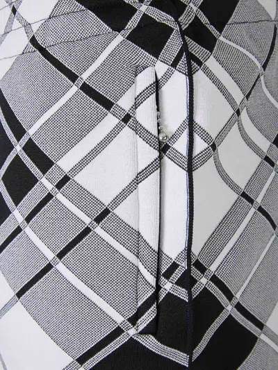 Burberry Viscose Blend Checkered Shorts With Elastic Waistband In Multi