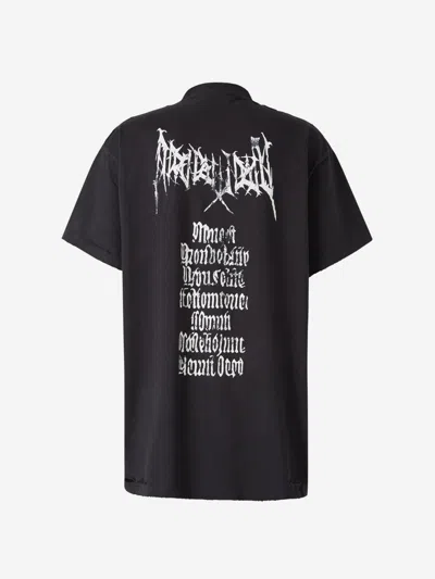 Balenciaga Men's Ai Metal Oversized T-shirt In Black