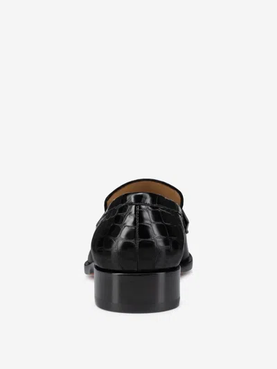 Christian Louboutin Chambelimoc Croc-embossed Loafers In Multi