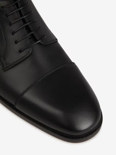 Christian Louboutin Cortomale Leather Derby Shoes In Black