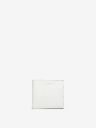Acne Studios Logo Leather Wallet In White