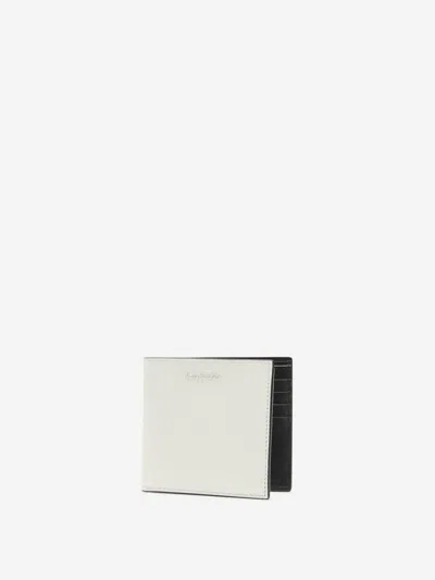 Acne Studios Logo Leather Wallet In White