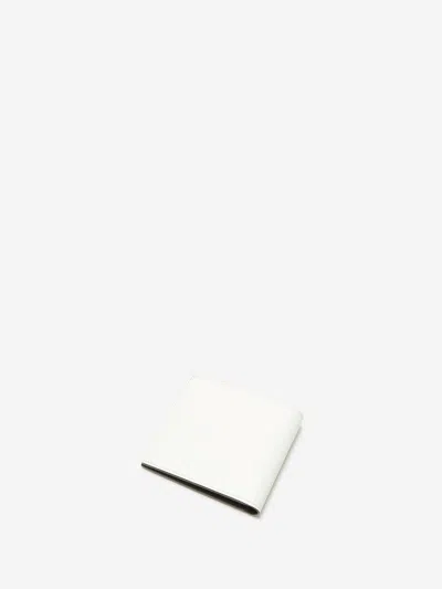 Acne Studios Logo Leather Wallet In White