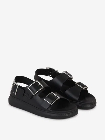 Alexander Mcqueen Alabama Leather Sandals In Black