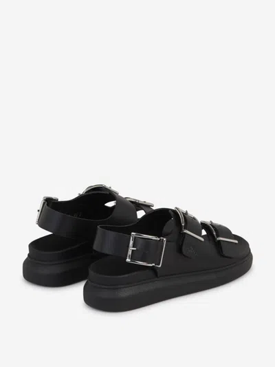 Alexander Mcqueen Alabama Leather Sandals In Black
