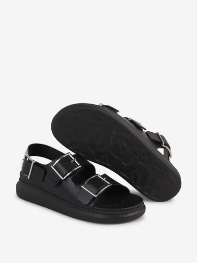Alexander Mcqueen Alabama Leather Sandals In Black