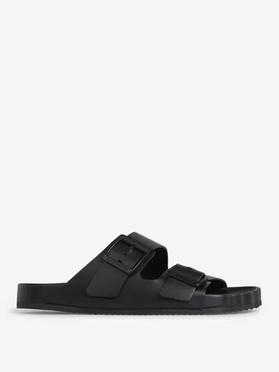 Balenciaga Men Suede Sandals With Anatomical Detail In Black