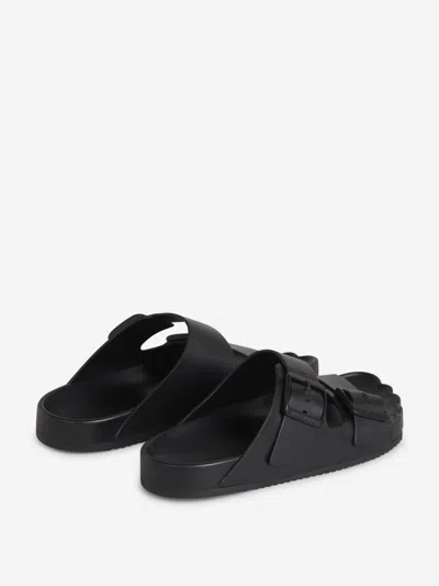 Balenciaga Men Suede Sandals With Anatomical Detail In Black