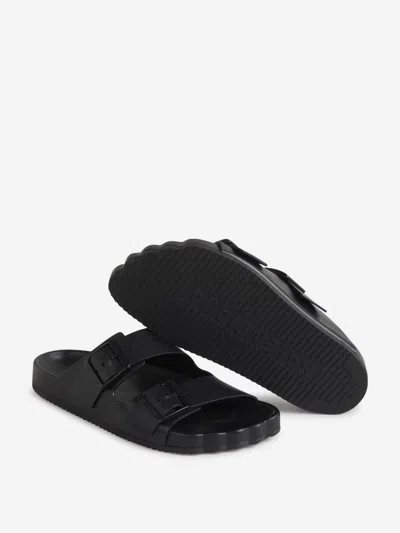 Balenciaga Men Suede Sandals With Anatomical Detail In Black