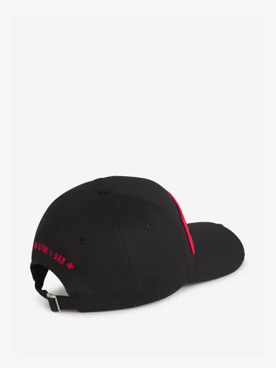 Dsquared2 Dsquared Logo-embroidered Baseball Cap In Black