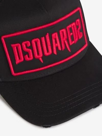 Dsquared2 Dsquared Logo-embroidered Baseball Cap In Black