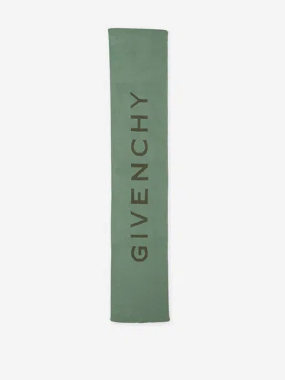 Givenchy Wool Knitted Scarf In Green
