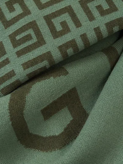 Givenchy Wool Knitted Scarf In Green