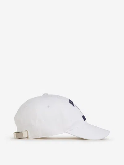 Alexander Mcqueen Embroidered-motif Cotton Cap In White