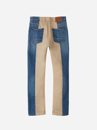 Alexander Mcqueen Two-tone Five-pocket Pants In Brown