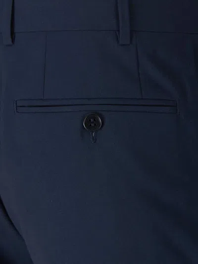Canali Chambray Wool-blend Trousers