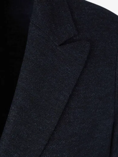 Harris Wharf London Double-breasted Wool Blazer In Blue