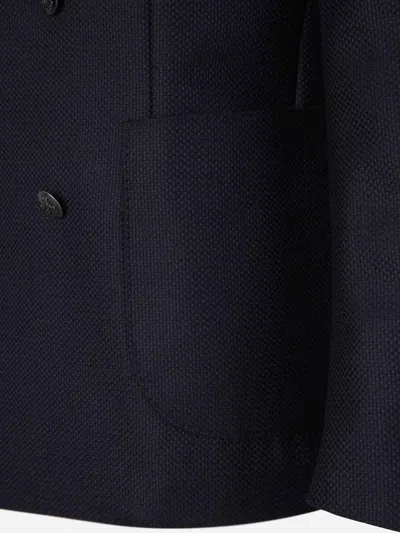 Lardini Plain Wool Blazer In Black