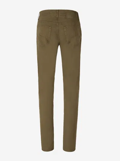 Jacob Cohen Men's Olive Stretch Bobby Chino Trousers In Green