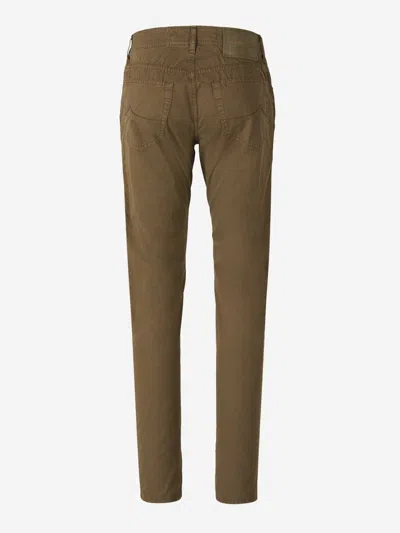 Jacob Cohen Men's Olive Stretch Bobby Chino Trousers In Green