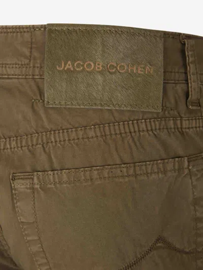 Jacob Cohen Men's Olive Stretch Bobby Chino Trousers In Green