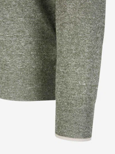 Fedeli Crew Neck Sweater In Green