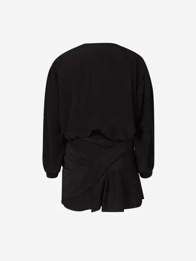 Balenciaga Silk Mini Dress In Black