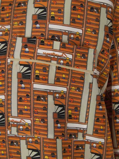 Burberry Bus Motif Pajama Shirt In Brown