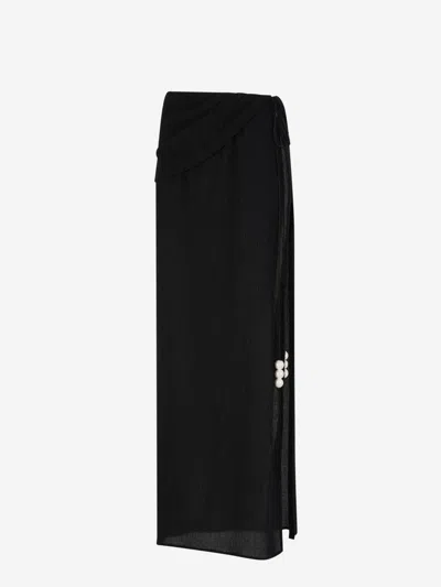 Magda Butrym Slit Maxi Skirt In Black