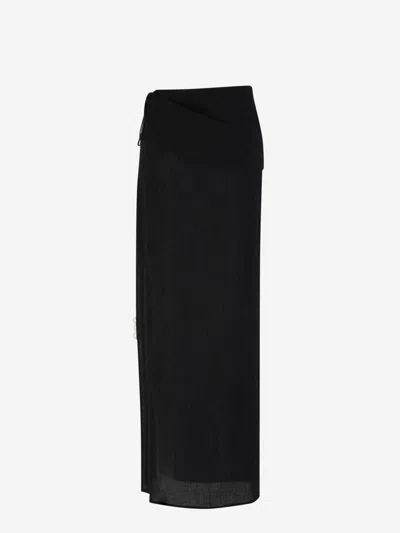 Magda Butrym Slit Maxi Skirt In Black