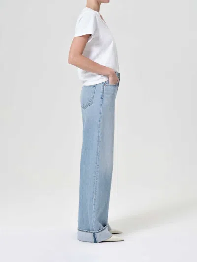 Agolde Wide Leg Jeans In Blue