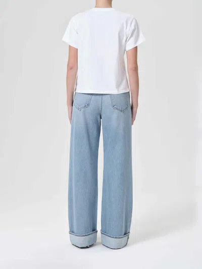 Agolde Wide Leg Jeans In Blue