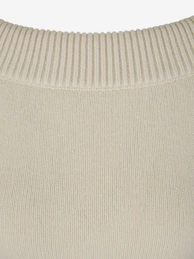 Alexander Mcqueen Wool And Casmere Sweater In Neutral