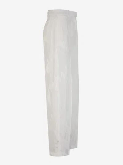 Attico The  Viscose Formal Pants In Neutral