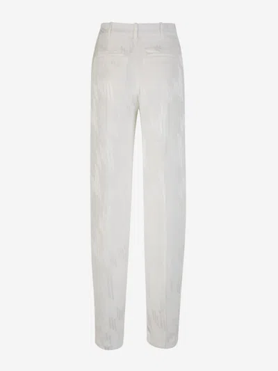Attico The  Viscose Formal Pants In Neutral
