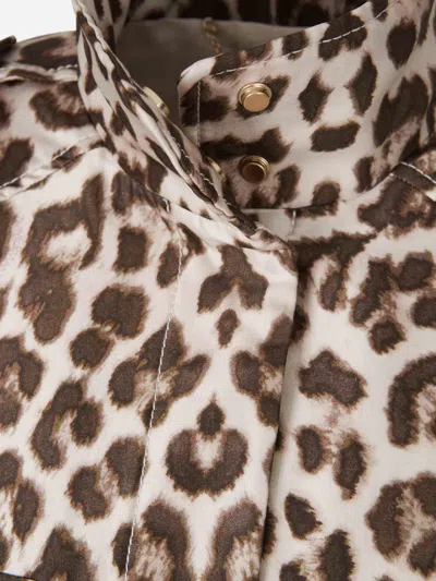 Zimmermann Womens Chocolate Leopard Leopard-print Patch-pocket Silk-wool Blend Coat In Brown