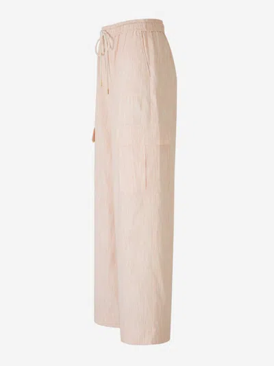 Zimmermann Tranquility Stripe Trousers In Neutral