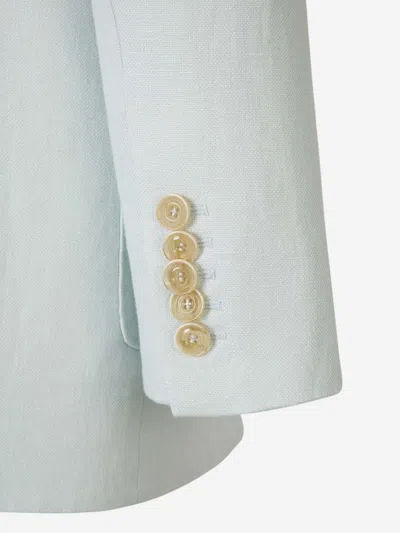 Zimmermann Natura Linen Blazer In Blue